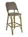 French Rattan Outdoor Bistro Bar Stool w/ Bamboo Frame