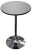 Grey Nebula Round Highboy Table w/ Chrome Disc Base