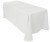 White Rectangular Polyester Table Linen