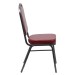 Burgundy Vinyl Banquet Chair Side View