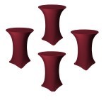 Burgundy Color 4 Pack 30x42 Table Covers