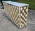 Luxury Series Gold Mirror with White Acrylic Diamond Portable Event Bar Counter 