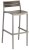 Outdoor Gray Synthetic Teak Bar Stool w/ Gray Frame