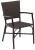 Java Rattan w/ Walnut Painted Frame Outdoor Restaurant Arm Chair