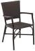 Java Rattan w/ Walnut Painted Frame Outdoor Restaurant Arm Chair