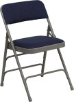 Blue Fabric Folding Chair