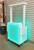 Folding LED Bar Cart with Overhead Glass Rack