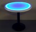 30 Inch Round Light Up Glow Top Table with Round Black Iron Base