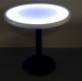 30 Inch Round Light Up Glow Top Table with Round Black Iron Base