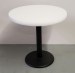 30 Inch Round Light Up Glow Top Table with Round Black Iron Base