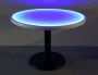 Blue Color Round Cast Iron Glow LED Top Table