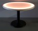 Light Orange Color Round Cast Iron Glow LED Top Table