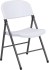 White Folding Plastic Chair w/ Charcoal Gray Frame