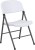 White Folding Plastic Chair w/ Charcoal Gray Frame