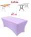 Lavender 30x72 6 Foot Stretch Spandex Table Cover