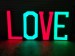 LED LOVE Letters Red and Green