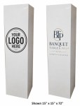 Logo Branded Extra Tall 6 Foot White Columns