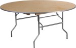 66 Inch Diameter Round Table with Metal Edge