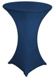 Navy Blue 30 Round x 42 Inch Tall Stretch Fitted Spandex Highboy Table Cover