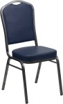 Navy Vinyl Banquet Chair