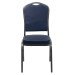 Navy Vinyl Banquet Chair Front View