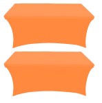 Orange Color 2 Pack Table Covers