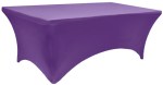 Purple Rectangular Stretch Spandex Table Cover