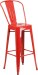 30 Inch High Outdoor Retro Industrial Bar Stool with Back