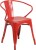 Red Outdoor Metal Retro Industrial Arm Chair