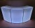 LED Illuminated Curved Circular Mobile Bar Counter