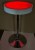 Round Battery Powered LED Table Red