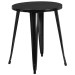 Black  Industrial Metal 24 Inch Round Table