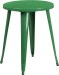 Green  Industrial Metal 24 Inch Round Table