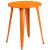 Orange  Industrial Metal 24 Inch Round Table