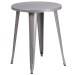 Silver  Industrial Metal 24 Inch Round Table
