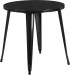 Black 30 Inch Round Outdoor Retro Industrial Metal Table