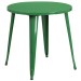 Green 30 Inch Round Outdoor Retro Industrial Metal Table