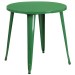 Green 30 Inch Round Outdoor Retro Industrial Metal Table