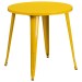 Yellow 30 Inch Round Outdoor Retro Industrial Metal Table