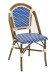 French Rattan Outdoor Bistro Chair w/ Bamboo Painted Frame