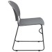 Gray Sled Base Stacking Chair with Plastic Seat and Back