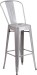 30 Inch High Outdoor Retro Industrial Bar Stool with Back