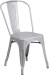 Silver Outdoor Metal Retro Industrial Side Chair