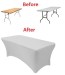 Silver 30x96 8 Foot Stretch Spandex Table Cover