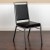 Square Back Stacking Banquet Chair with Black Vinyl Fabric and Silvervein Frame