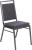 Square Back Stacking Banquet Chair with Gray Fabric and Silvervein Frame