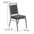 Square Back Stacking Banquet Chair with Gray Fabric and Silvervein Frame