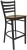 Ladder Back Black Metal Bar Stool Mahogany Wood Seat