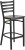 Ladder Back Black Metal Bar Stool Walnut Wood Seat