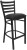 Ladder Back Black Metal Bar Stool Black Vinyl Seat